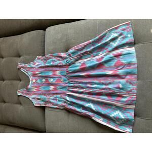 1970s Vintage Periwinkle Brand Sleeveless Dress